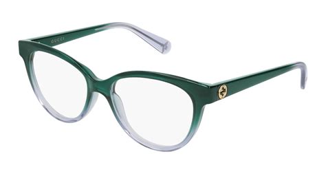 gucci gg 03730|Gucci Gucci Logo GG 0373O 004 Green Plastic Cat Eye .